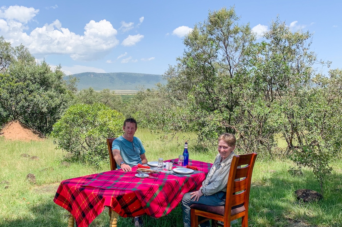 bush dinner at Mattikoko Safari Camp in Maasai Mara