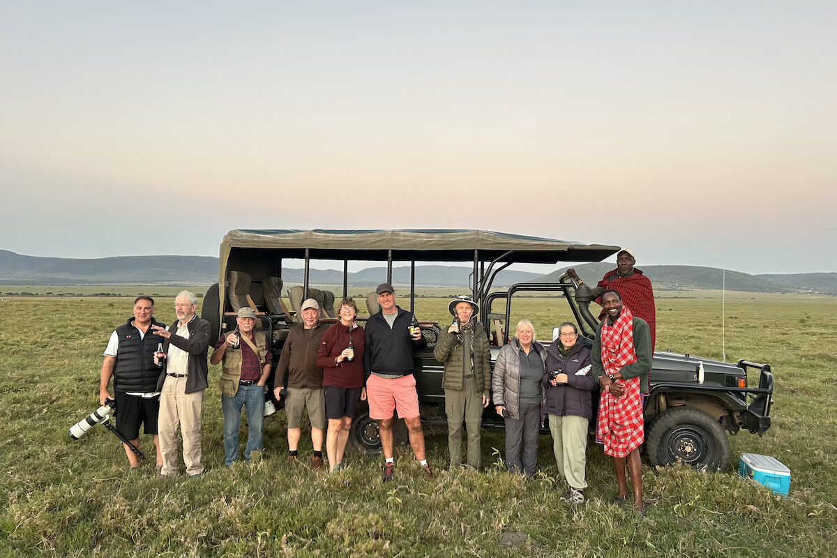 group of wildlife photographers on a photo safari in Maasai Mara