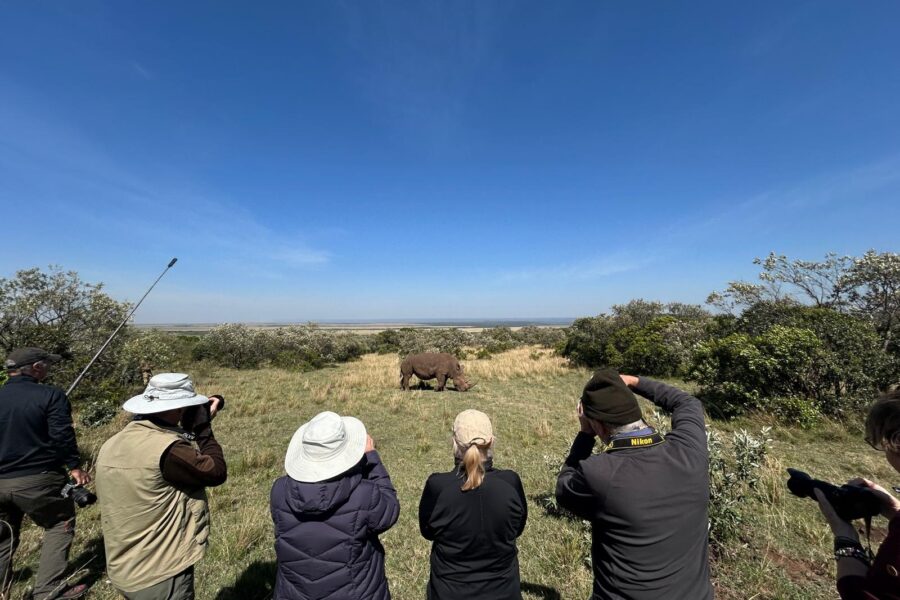 photographers photographing a rhino Maasai Mara