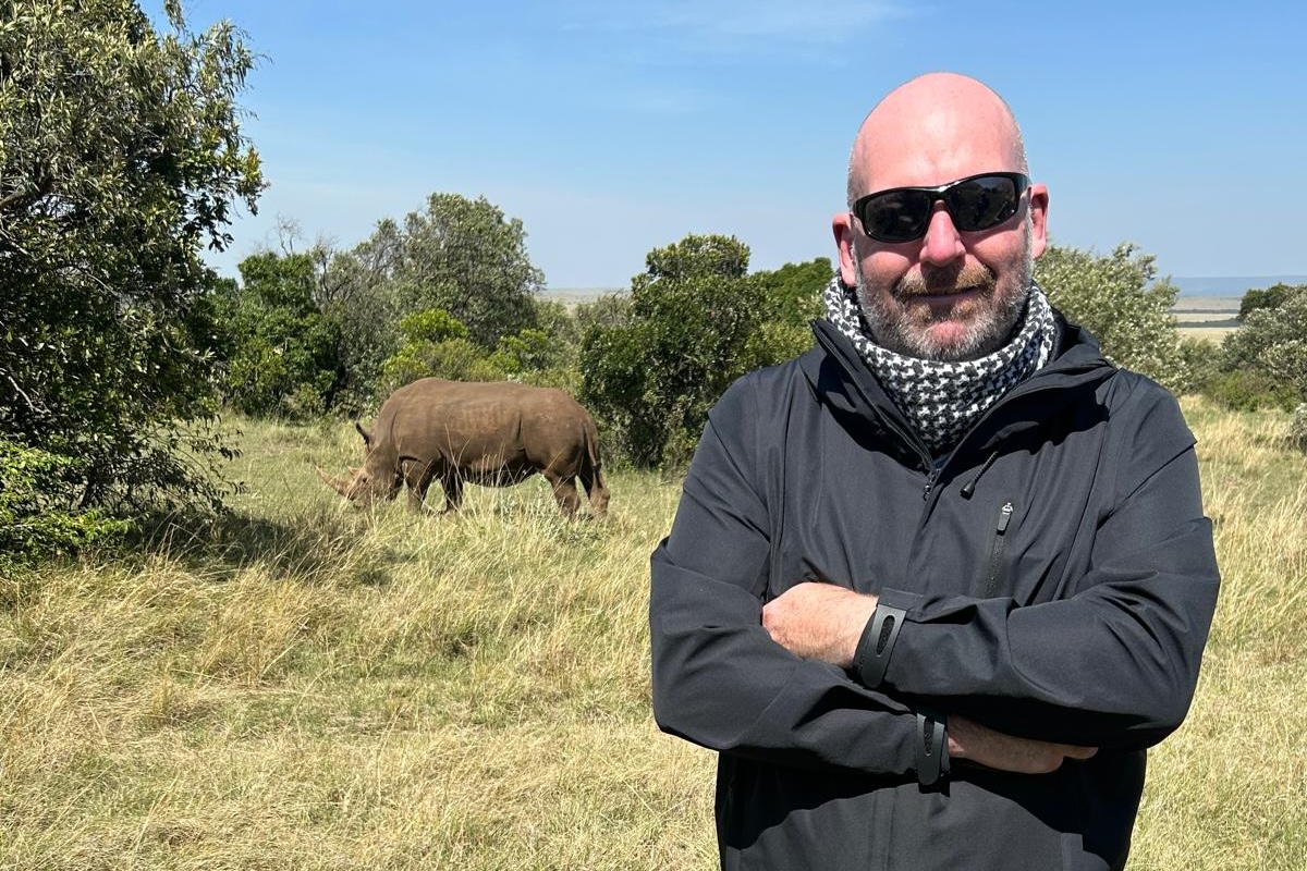 wildlife photographer Alan Hewitt in Lemek Conservancy in the Maasai Mara
