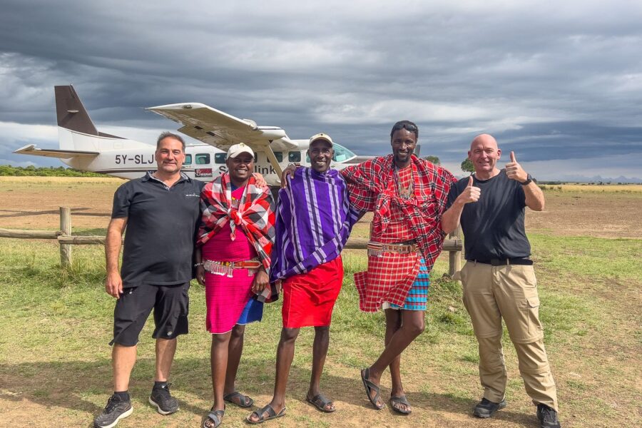 Arrival at Lemek Conservancy by plane