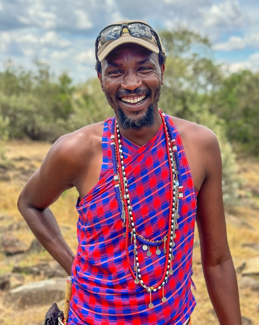 Moses Titimet Nampaso, Gold Standard guide and owner of Mattikoko Safari Camp in the Maasai Mara