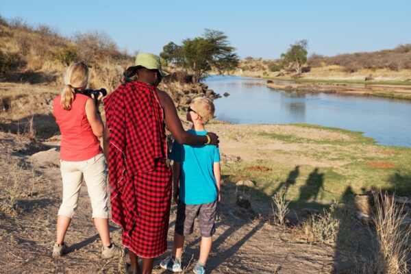 family safari, guided by Maasai guide