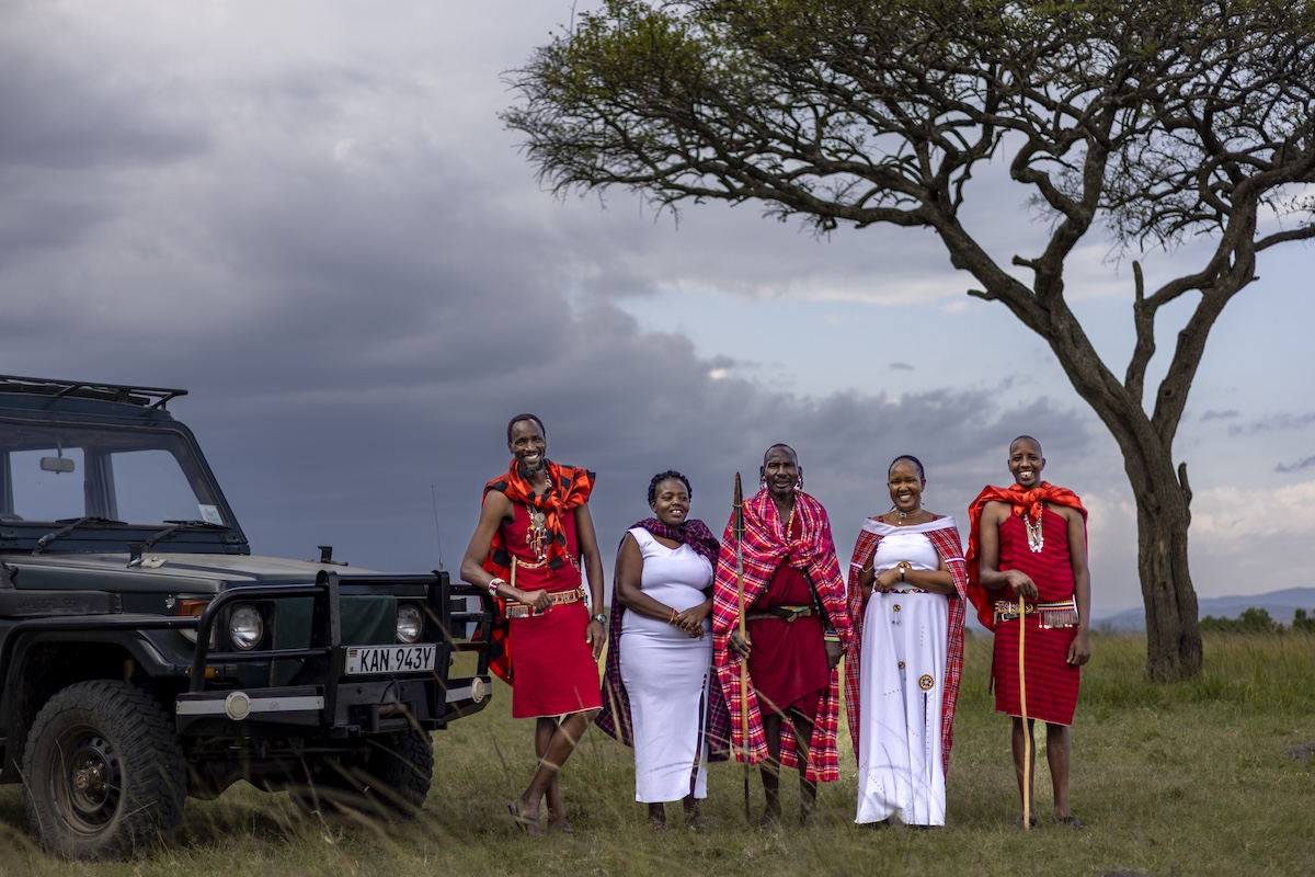 The team at Mattikoko Safari Camp, a Maasai-owned camp in Lemek Conservancy